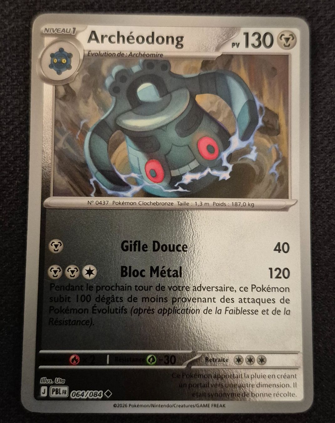 Pokémon Sammelbilder & Trading cards: ARCHÉODONG 064/084 REVERSE POKEMON NUIT NOIRE – Gebraucht aus Grand-Lancy von luc111