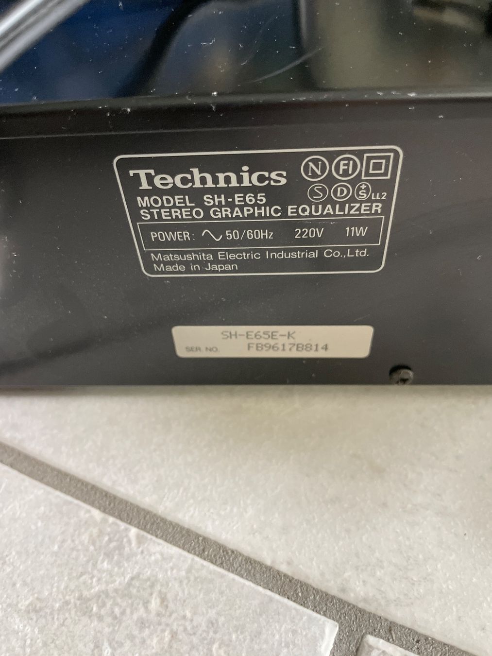Technics Equalizer: Equalizer Technics SH-E65 – Gebraucht aus Faoug von Vogelgryf 1