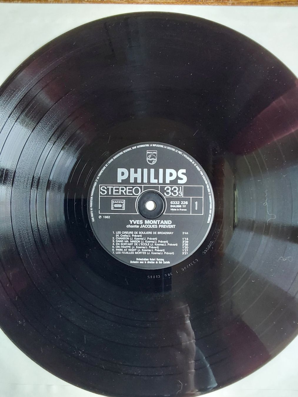 Schallplatten: LP Vinyl - Yves Montand Chante Prévert – Gebraucht aus Villeret von Fil11 2