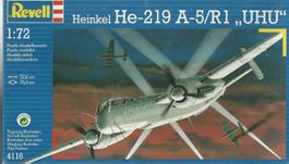 plastic model kit scale 1/ 72 REVELL 4116 HEINKEL HE 219 A-5