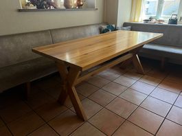 Schreiner Massivholz-Esstisch 220x85 cm