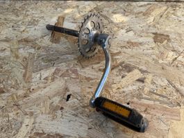 Puch Tretwelle / Tretkurbel original (nut gut)