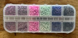 Rocailles Perlen in Organizer Box bunt NEU