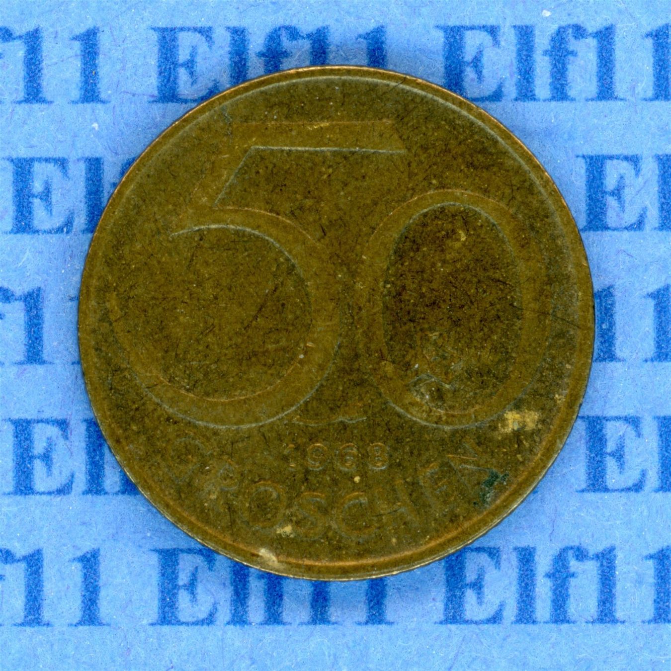 Tutti le monete: ATS___0.50 1968 ss 50 Groschen – Usato da Widnau venduto da Elf11