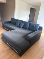 Ecksofa mit Schlaffunktion dunkelgrau (LED) guter Zustand