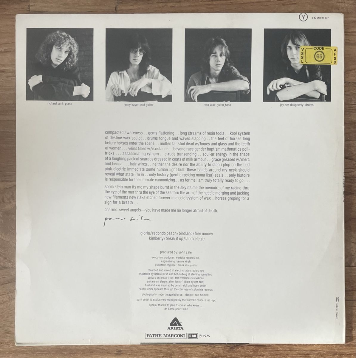Dischi in vinile: Patti Smith – Horses – Usato da Aadorf venduto da Assyrian-Bazar 1