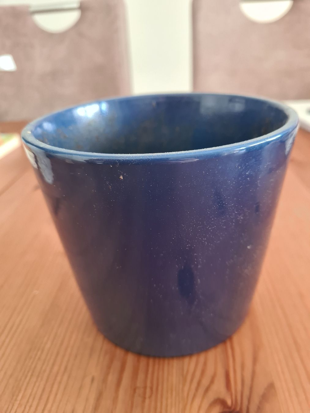 Vasi per fiori: Blauer Übertopf / Blumentopf, Ø 13cm – Usato da Horw venduto da Mirii91