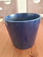 Blauer Übertopf / Blumentopf, Ø 13cm