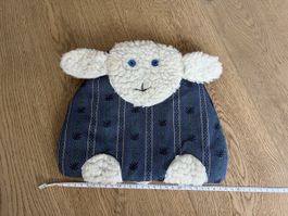 Wie neu: Wärmkissen Kuschel Schaf Kerne Plüsch Winter blau