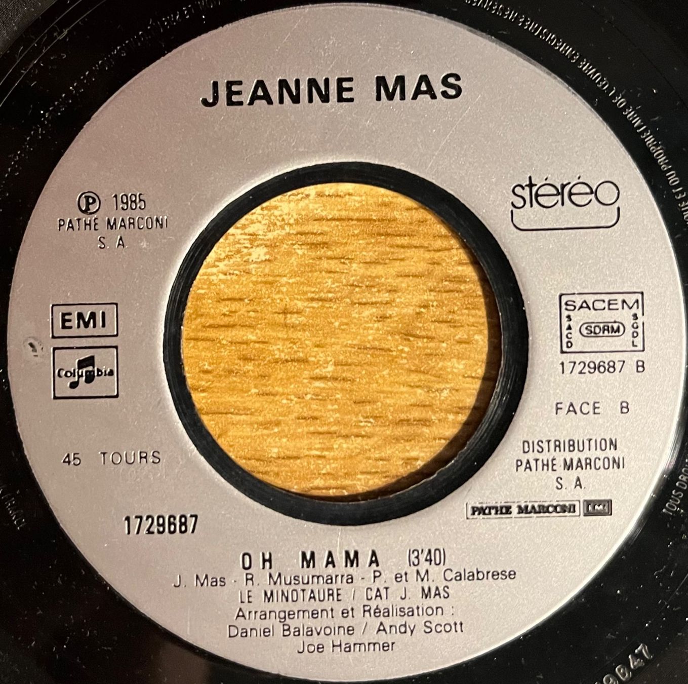 Dischi in vinile: JEANNE MAS - COEUR EN STEREO – Usato da Bussigny venduto da vinyl-pas-cher 3