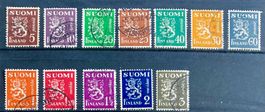 Finnland, Löwe (1930), 12 Werte #
