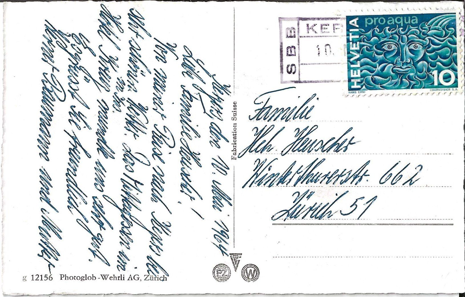 Cartoline postali: Karte Kerzers 1964 – Usato da Zürich venduto da Philacat11 1