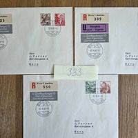 3 Briefumschläge  Ersttagsstempel Satz..Top