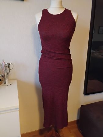 Robe bordeaux moulante côtelée Tally Weijl