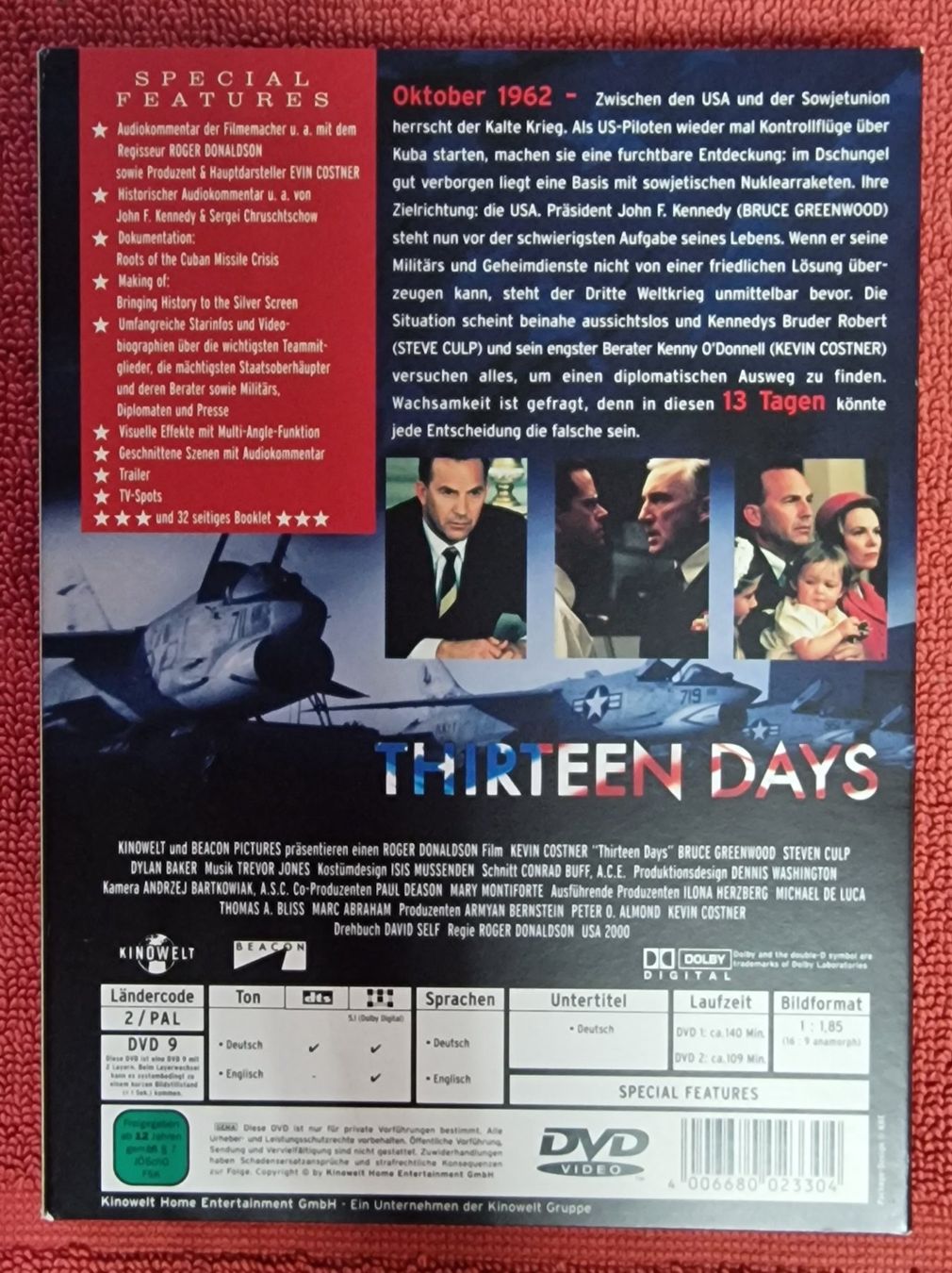 Tutti i DVDs: Thirteen Days DVD Kevin Costner – Usato da Basel venduto da phi_8xhm 1