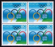 1996_895_100 JAHRE OLYMPISCHE SPIELE_Olympische Ringe_Vb **!