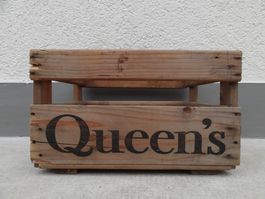 1 alte Holzkiste QUEENS 1968 Kiste Getränkekiste Harass