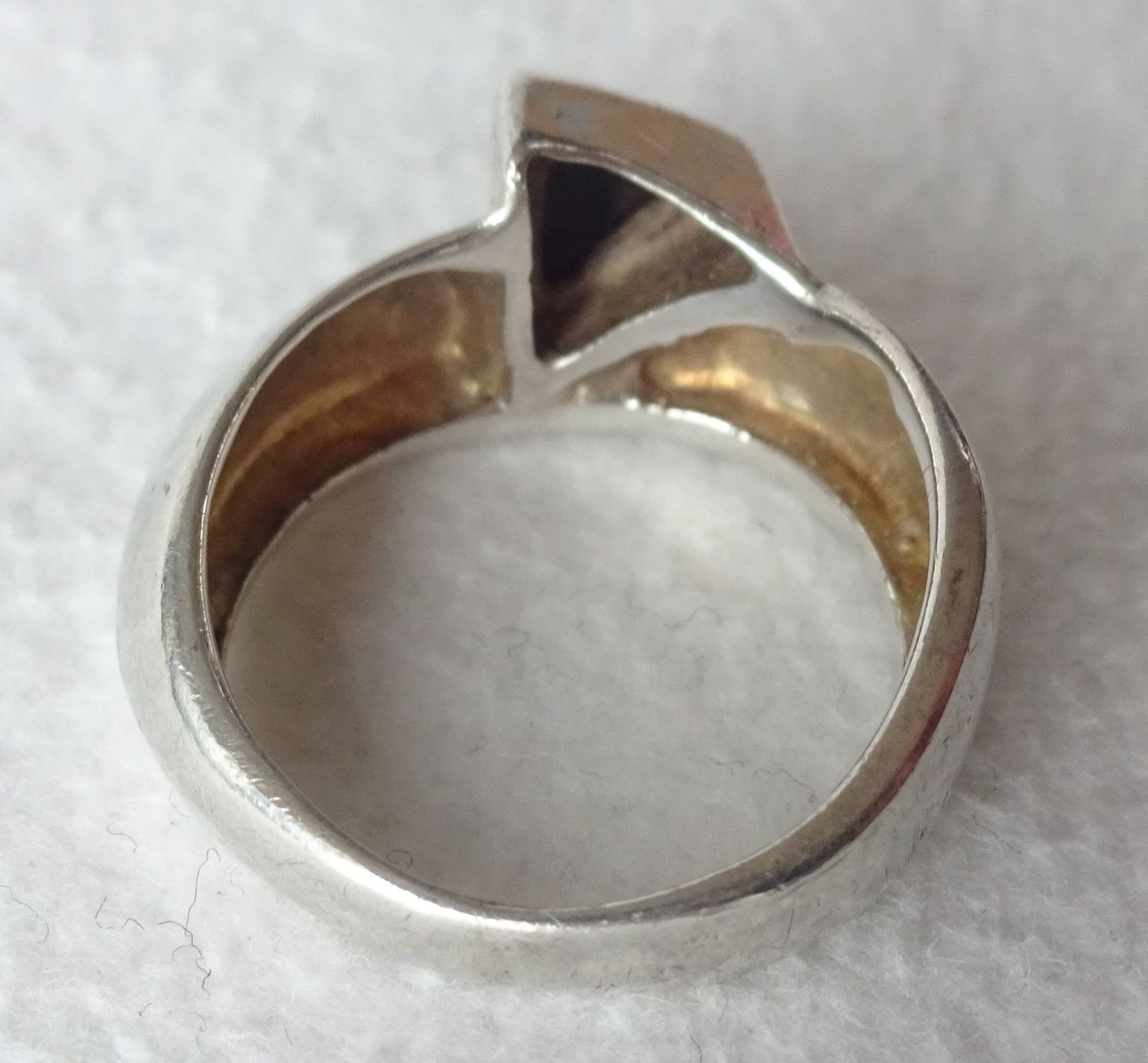 Anelli: Silberring mit schwarzem Stein – Usato da St.Gallen venduto da Paddington11 6