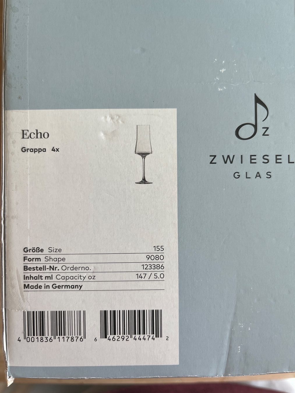 Zwiesel Bicchieri: Zwiesel Grappa Gläser 4er Set neuwertig – Nuovo e nell'imballaggio originale da Zollikofen venduto da Team-AlMa 5