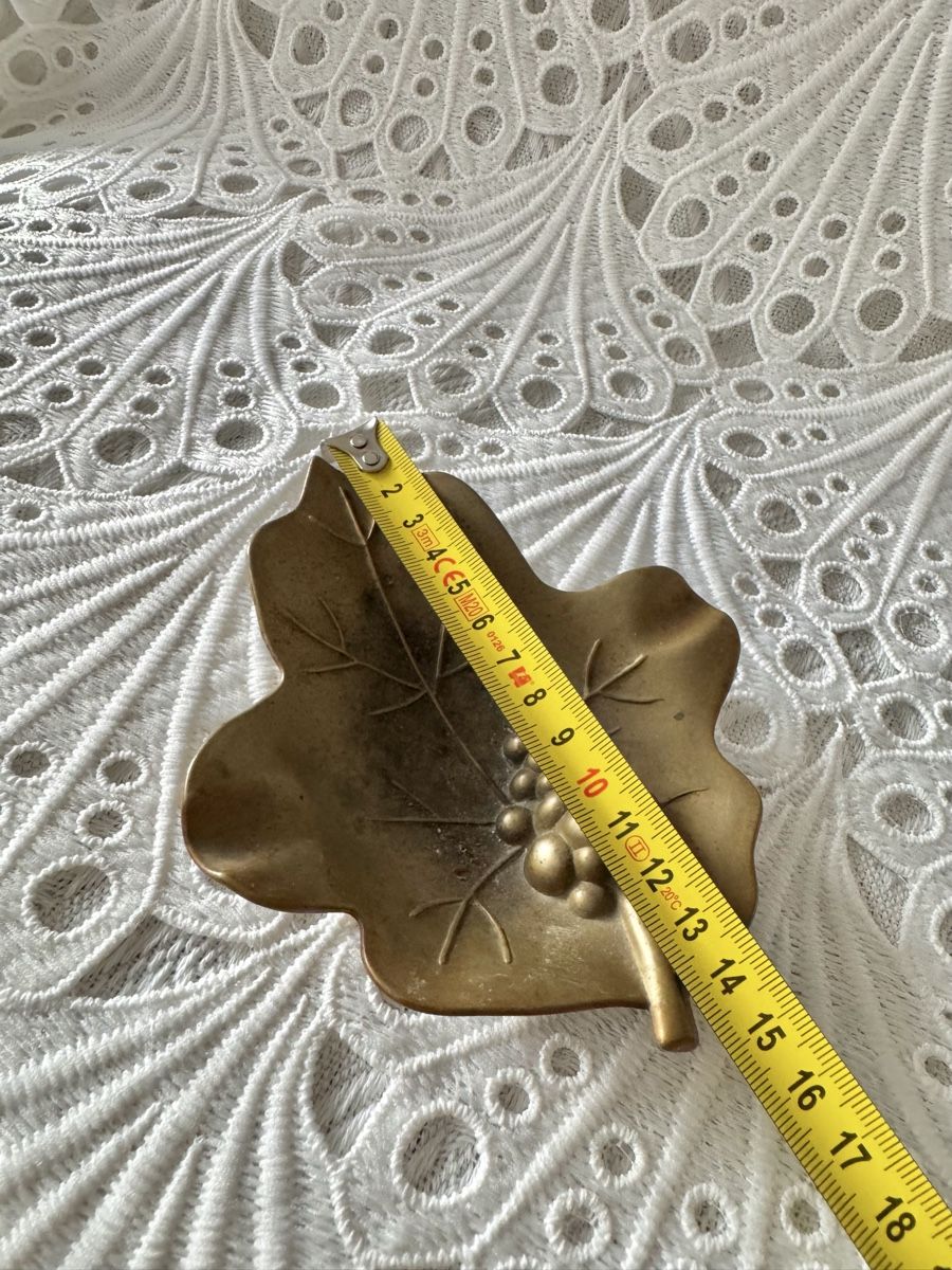 Portacenere: Vintage Schale Aschenbecher Blattform Messing Massiv – Usato da Frenkendorf venduto da Only1 2