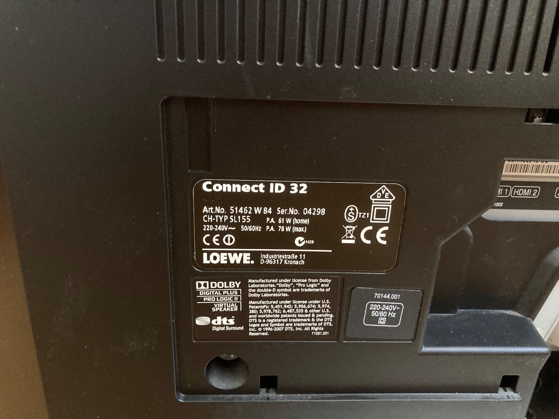 Loewe Televisori: Loewe Connect ID 32 – Usato da Basel venduto da magot58 5