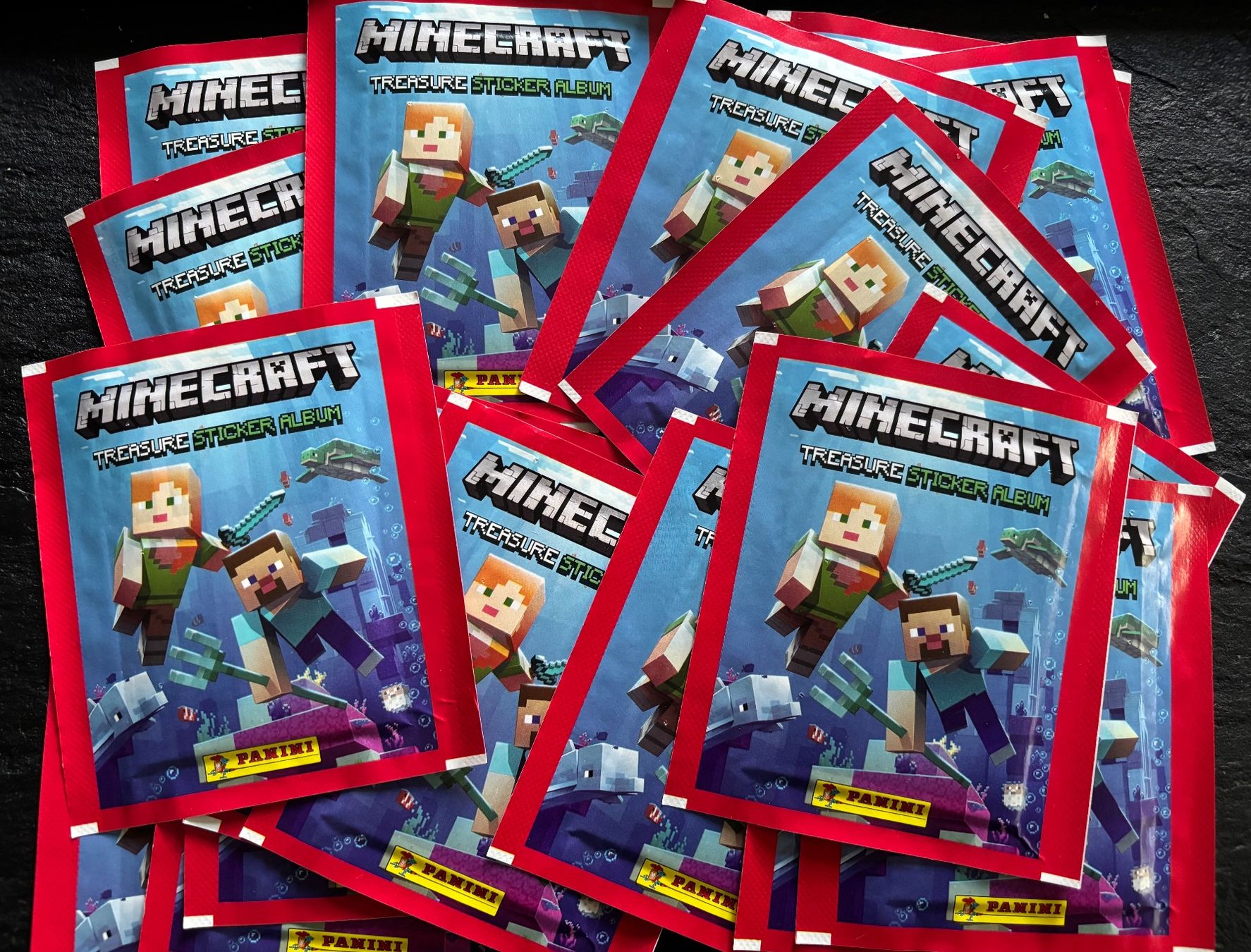 Cartoline: 20 x Panini - Minecraft , Treasure – Nuovo e nell'imballaggio originale da Collombey venduto da Cards07