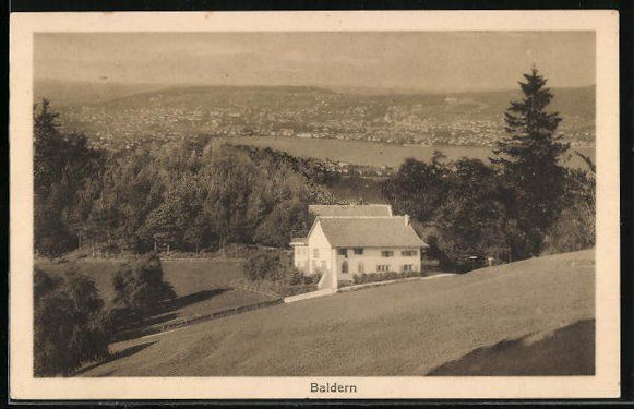 Cartoline postali: AK Stallikon, Baldern, Panorama mit See – Usato da Berlin venduto da bartko-reher