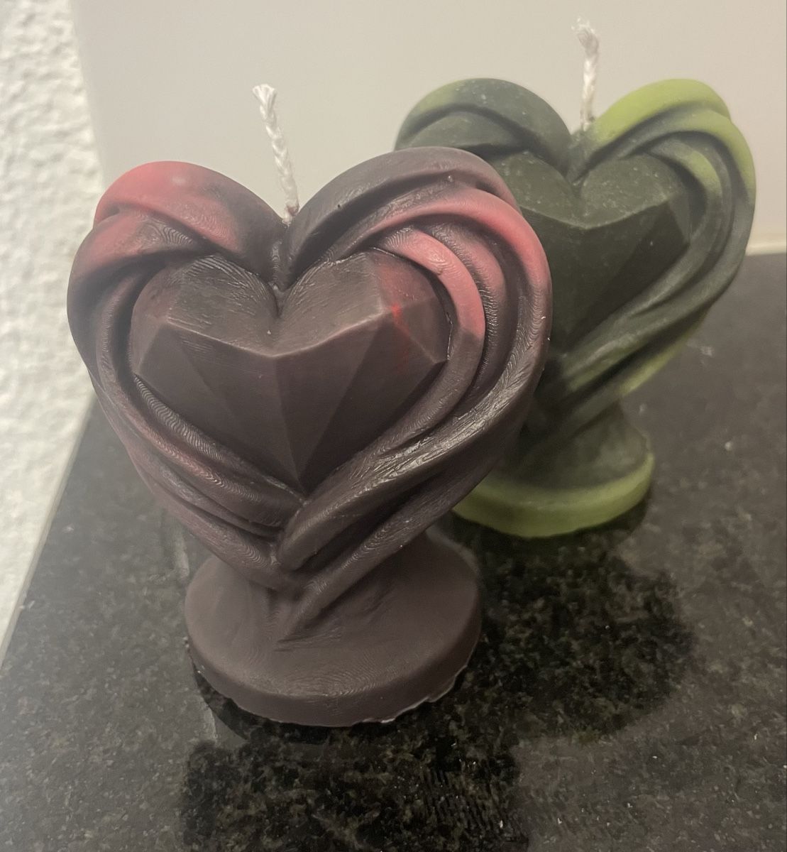 Candele: Herz Kerze, Dekokerze, Grösse ca. 9cm – Nuovo e nell'imballaggio originale da Au ZH venduto da Jaggy4 4
