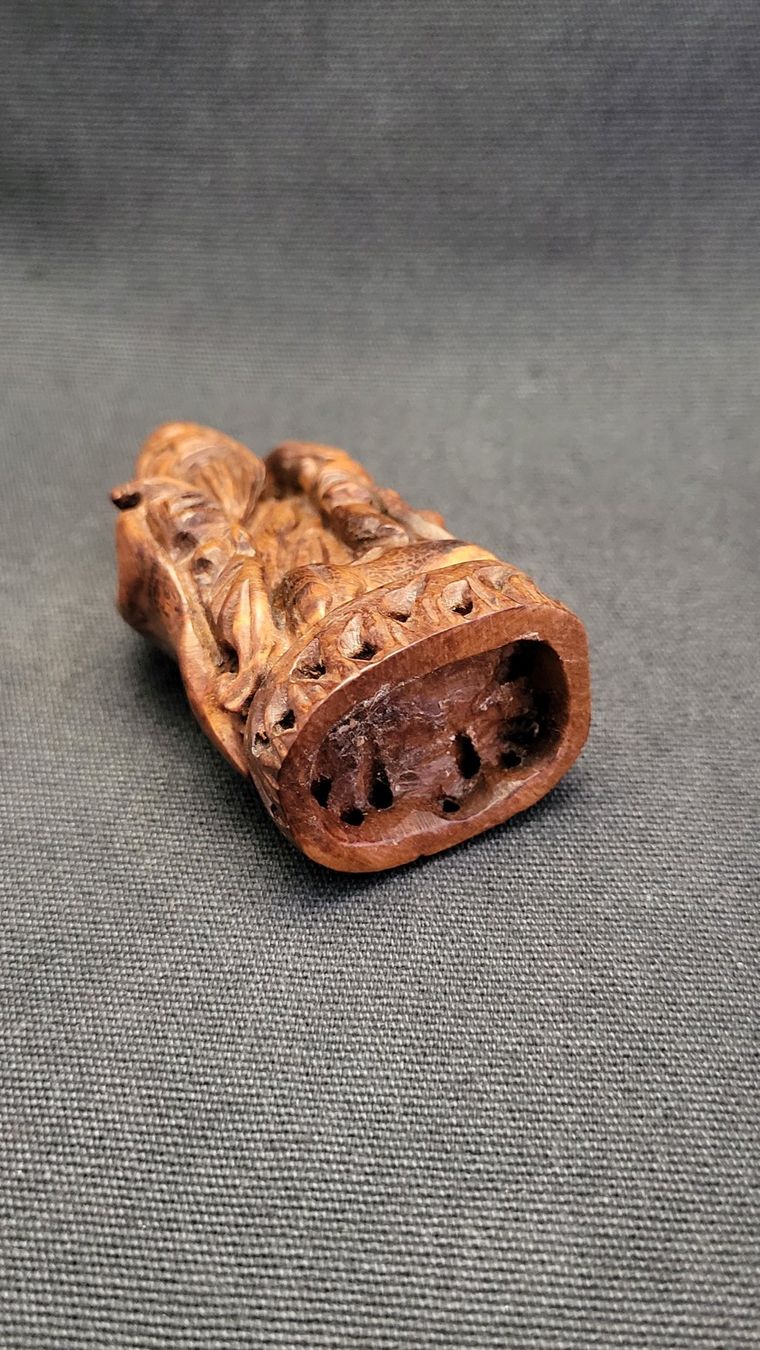 Figuren: Holz-Schnitzerei BUDDHA /Netsuke – Gebraucht aus Basel von spinne02 7