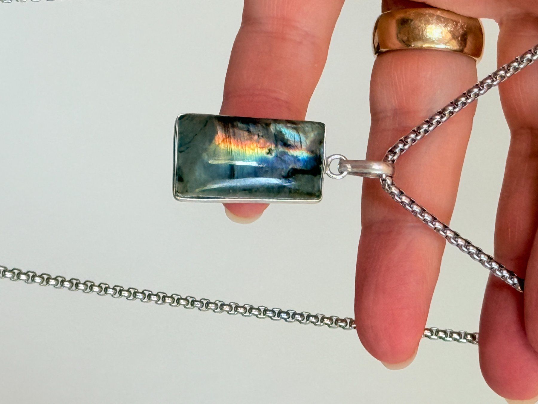 Catenine: Collier avec Labradorite – Nuovo e nell'imballaggio originale da Genève venduto da AWWA 7