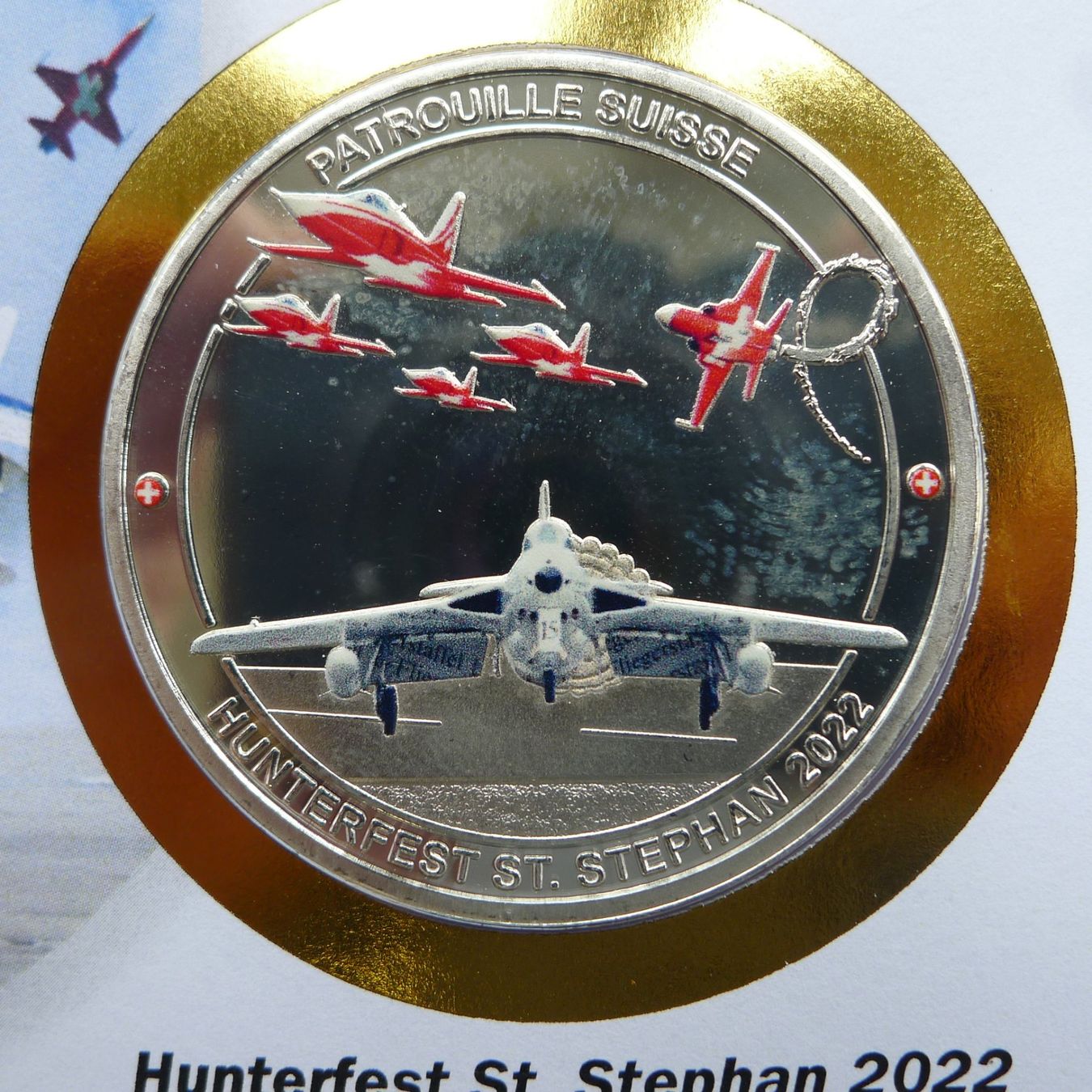 Tutti i francobolli: 2022, Patrouille Suisse Numisbrief "Hunterfest St. Stephan" – Usato da Sursee venduto da Luzernerraute 1