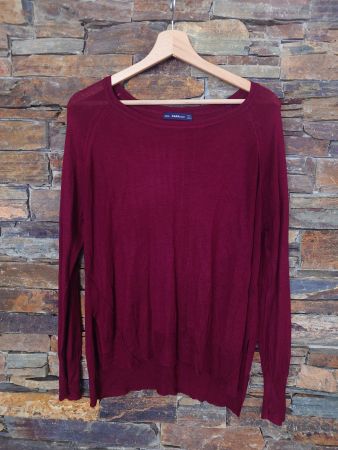 Pullover Zara Gr. L bordeaux Damen