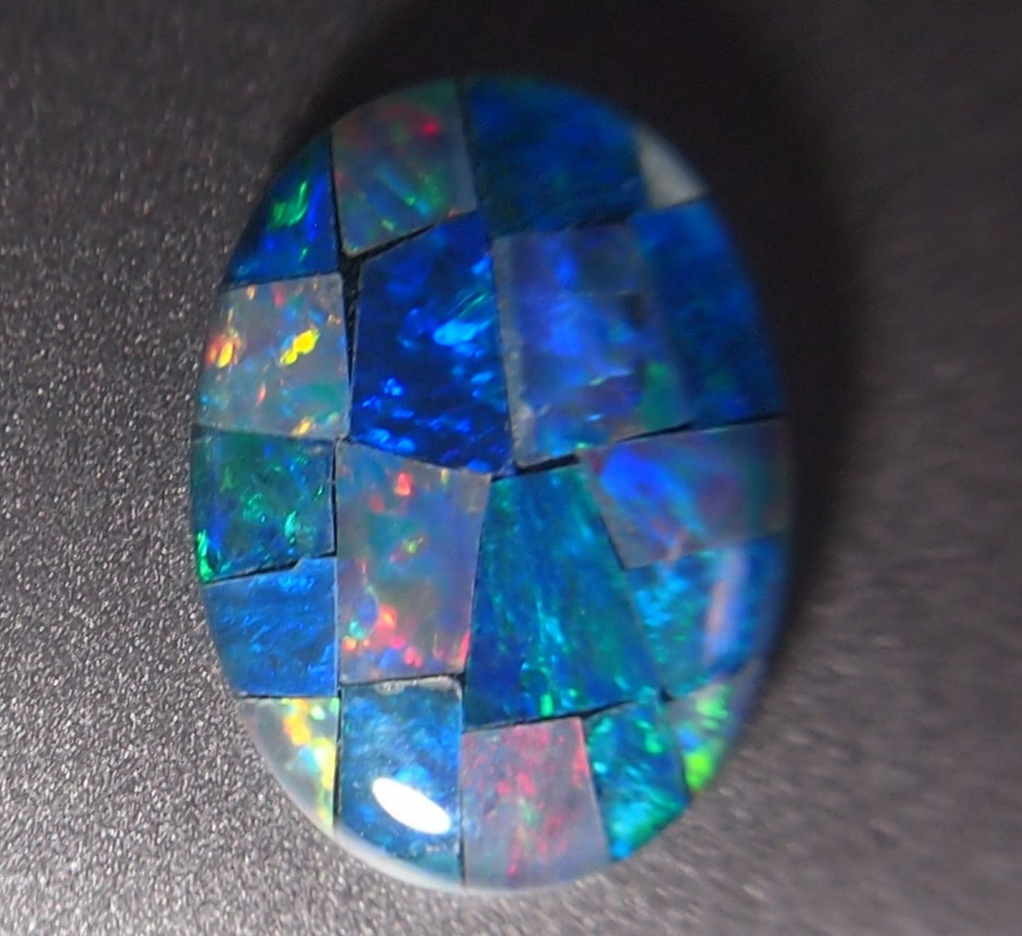 Pietre preziose: 8 CTS QUALITY STUNNING MOSAIK-OPAL AAA – Nuovo e nell'imballaggio originale da Reinach BL venduto da Marblue 5