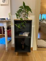 Ikea Eket 1x2 grau, mit Deckplatte aus Echtholz
