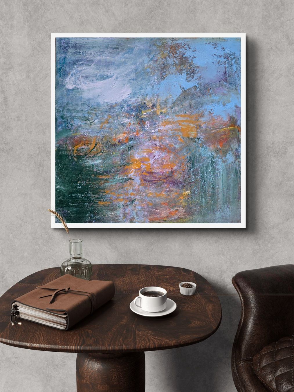 Gemälde: Abstrakt mit Texturen auf Leinwand 40 cm Motion, Unikat!!! – Neu und originalverpackt aus Beinwil am See von Superchance 1