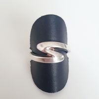 Zeitloser moderner Statement-Schmuck Silber Ring 925 Gr 18,4