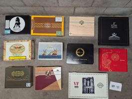 11 x dekorative / nostalgische Zigarrenkisten (002)