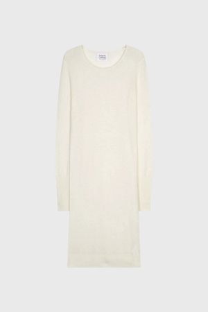 Elfenbeinfarbenes Kleid aus reinem Kaschmir - Neu