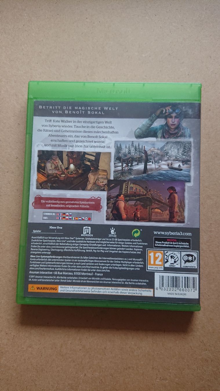 Giochi: Syberia 3 Xbox One  – Usato da Chur venduto da FreakofRarity 1