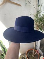 Chapeau bleu marine taille unique en feutre pour femme