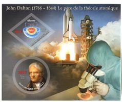 Block "John Dalton. Atomtheorie". Mali.