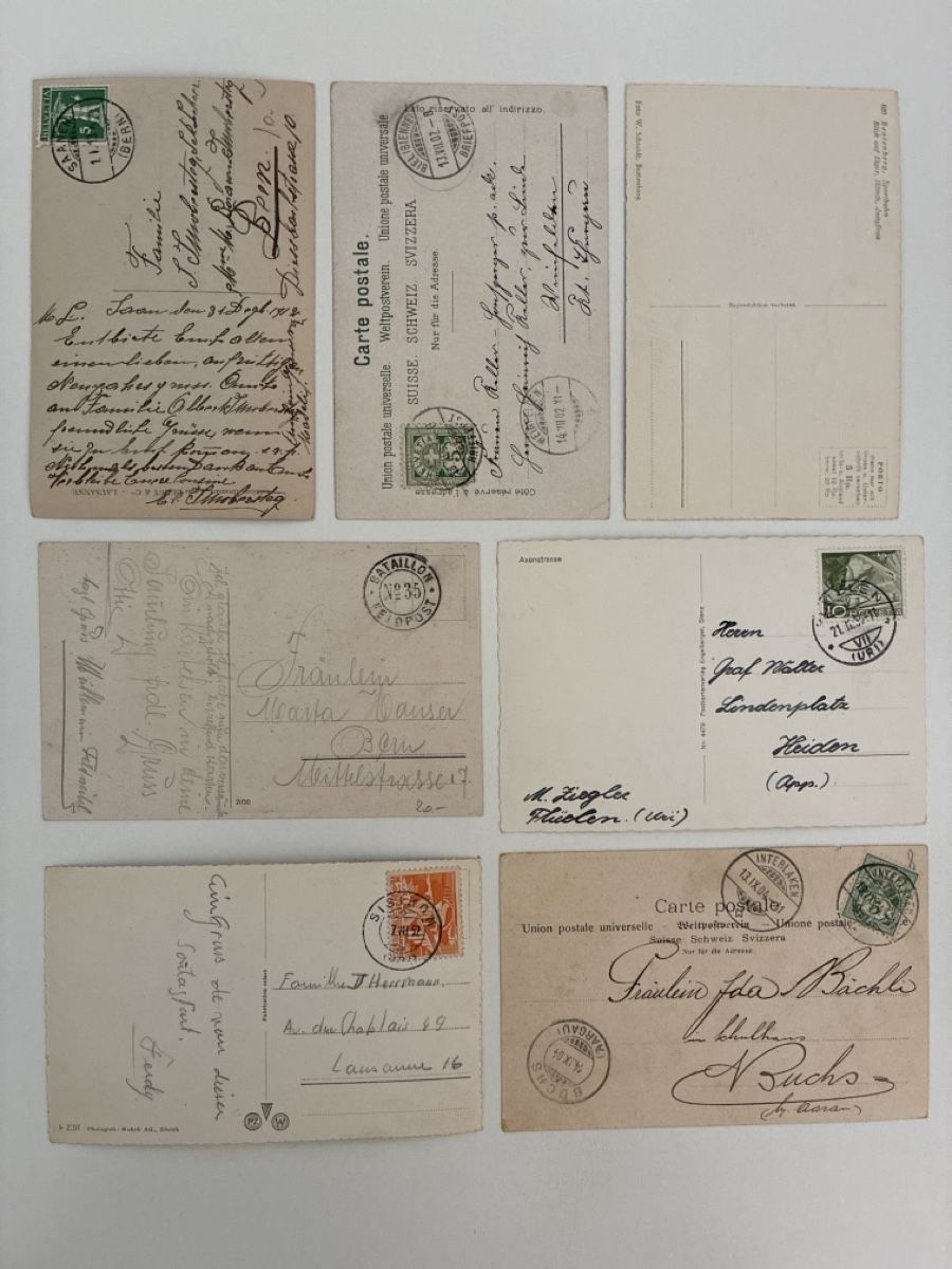 Cartoline postali: 15 Ansichtskarten Schweiz Überraschungs Paket 1 – Usato da Oftringen venduto da Cla.vD.74 1
