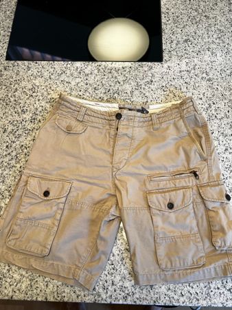 H&M L.O.G.G. Cargo Shorts Herren Gr. 31 – Beige