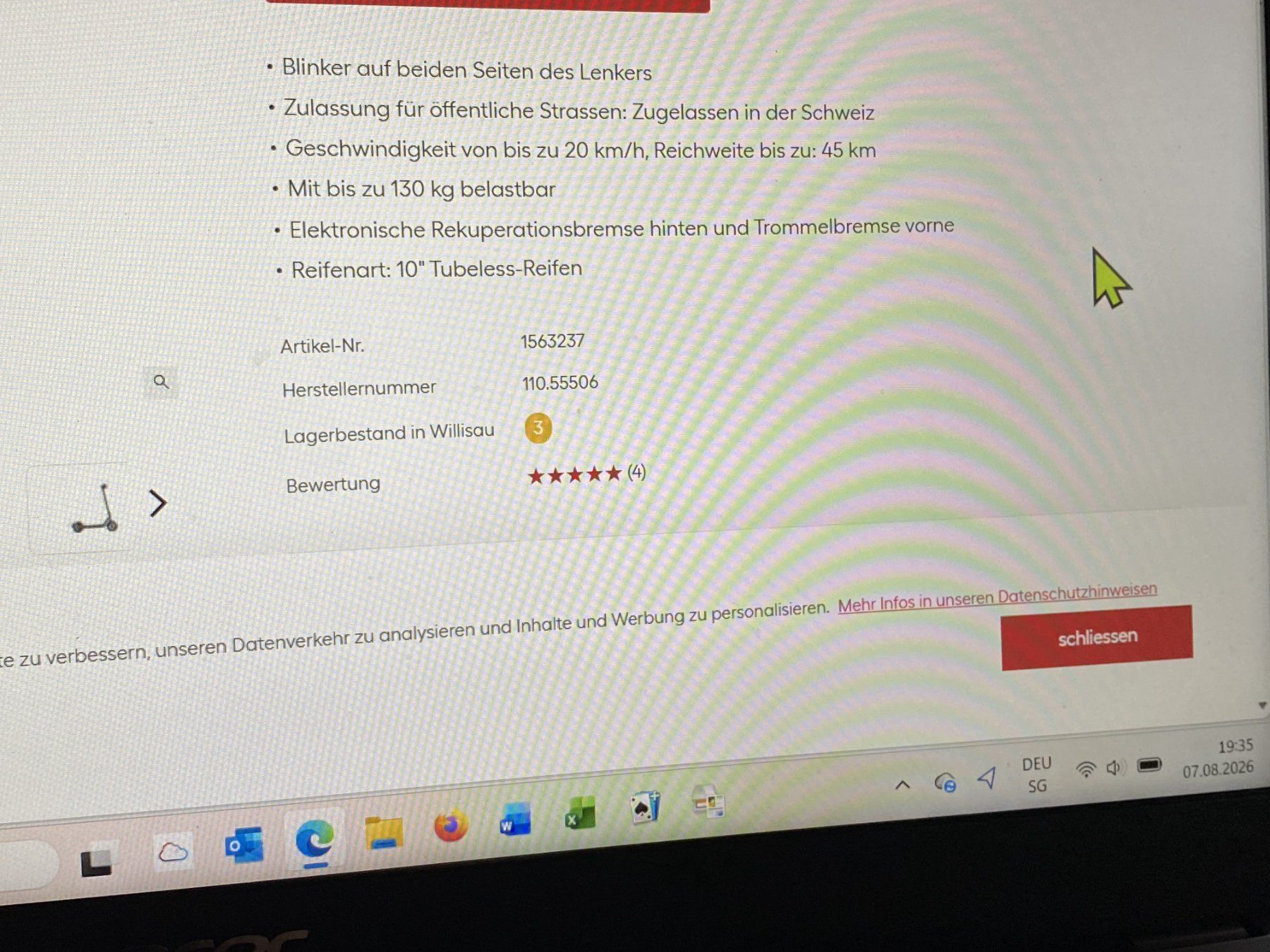 Scooters: E Scooter V Max VX2 Prost- B – Gebraucht aus Zürich von Flums74 4