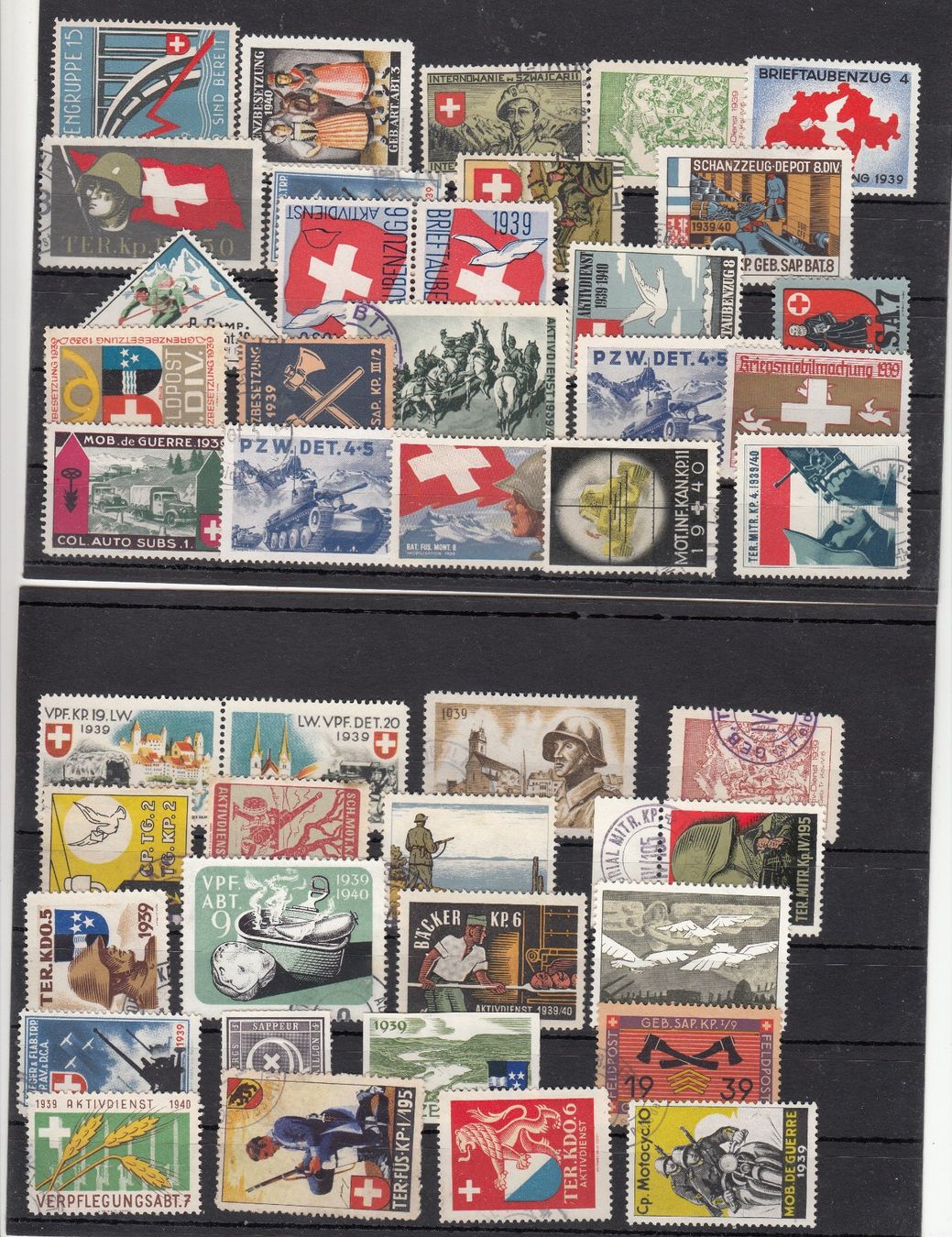 Alle Briefmarken: Soldatenmarken 4 Steckkarten Kat.??? – Gebraucht aus Herrliberg von Lfrifda 1