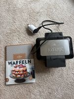 Waffeleisen Koenic schwarz mit Backbuch gebrauchter Zustand