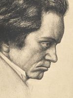 Gravure signée HOFFMANN Werner Ernst, Beethoven