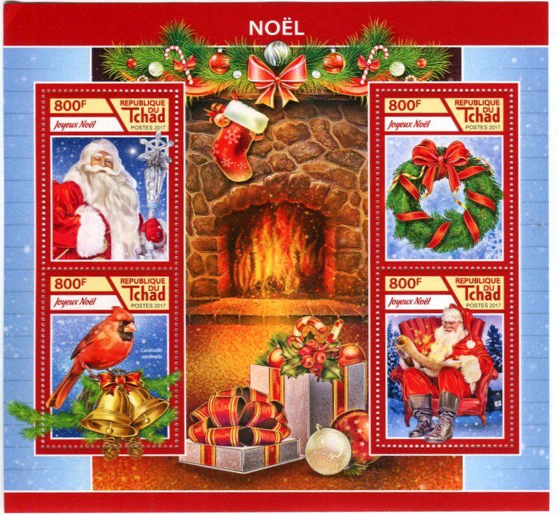 Alle Briefmarken: Block "Weihnachtsmann". Tschad – Neu und originalverpackt aus Basel von Butsch5
