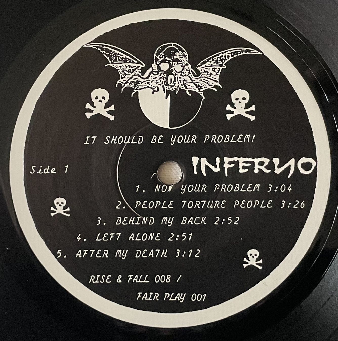 Dischi in vinile: Inferno – It Should Be Your Problem! - LP - 1990 First Press – Usato da Uster venduto da Zardodel 4