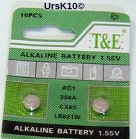 2 Stück Alkaline AG1 / 364A LR 621 Batterien